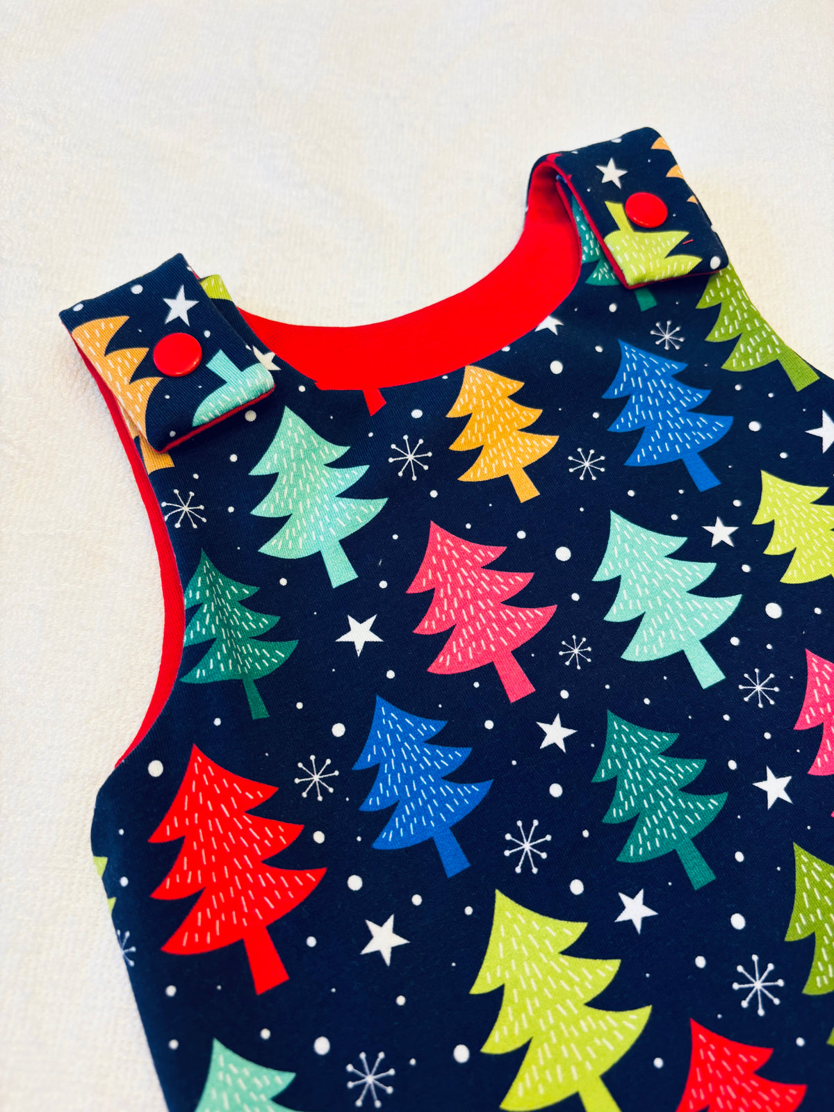 Dungarees: 6-12 months: Christmas Trees