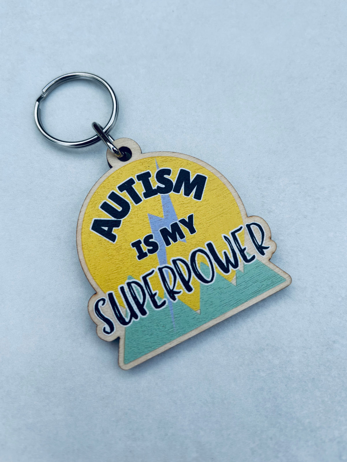 Affirmation keyring: Autism is my Superpower