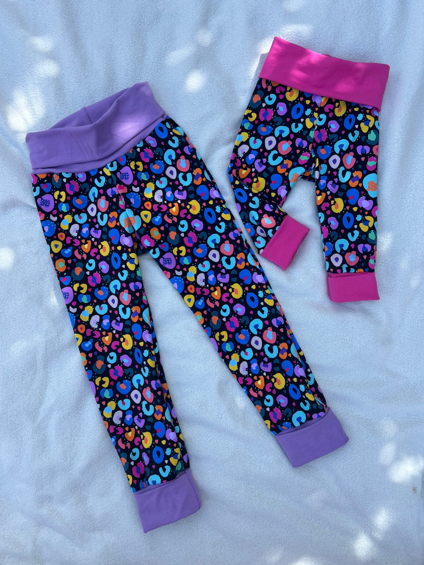 Grow with me leggings: 3-6 months: Leopard