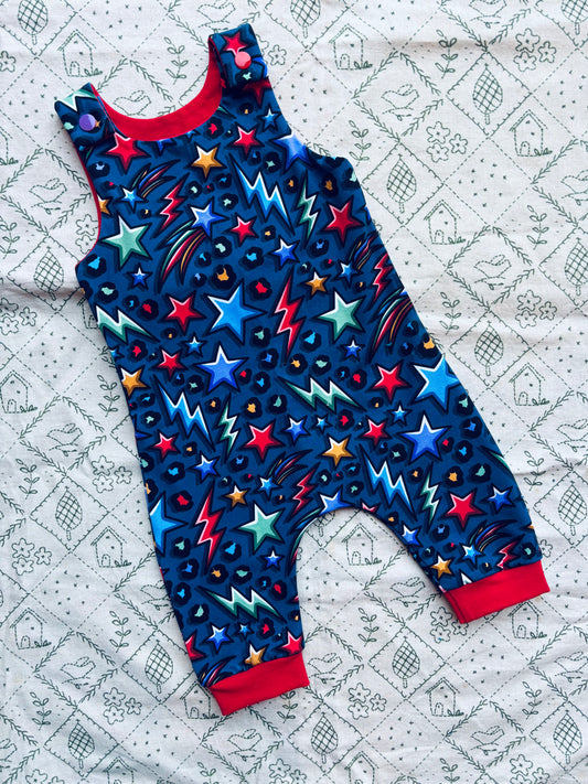 Dungarees: Lightning bolt: 0-3 months