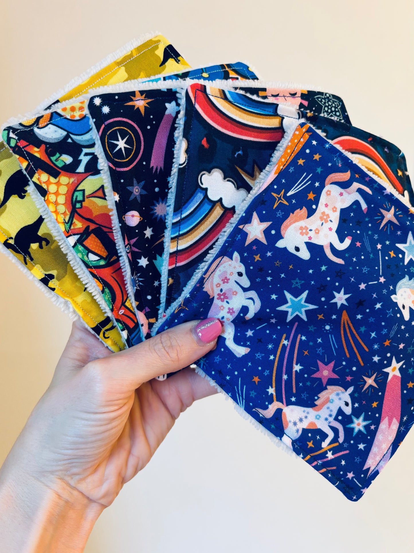 5.5” washable wipes - bright and bold