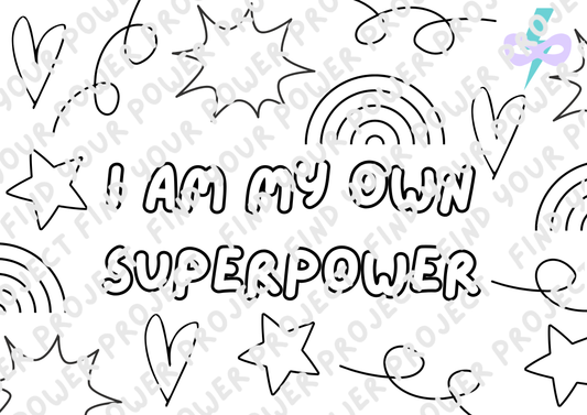 Affirmation colouring sheets