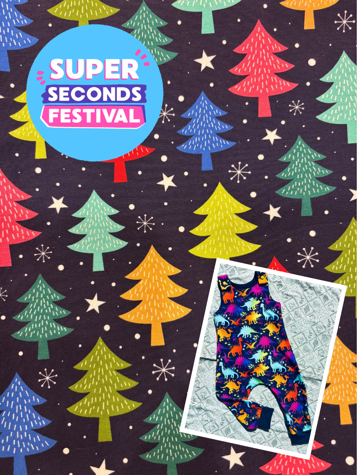 SSF Special! Dungarees: Christmas Trees (Made to order)