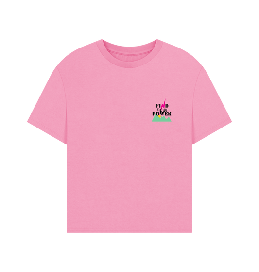 Rose Pink Printed T-shirt Front