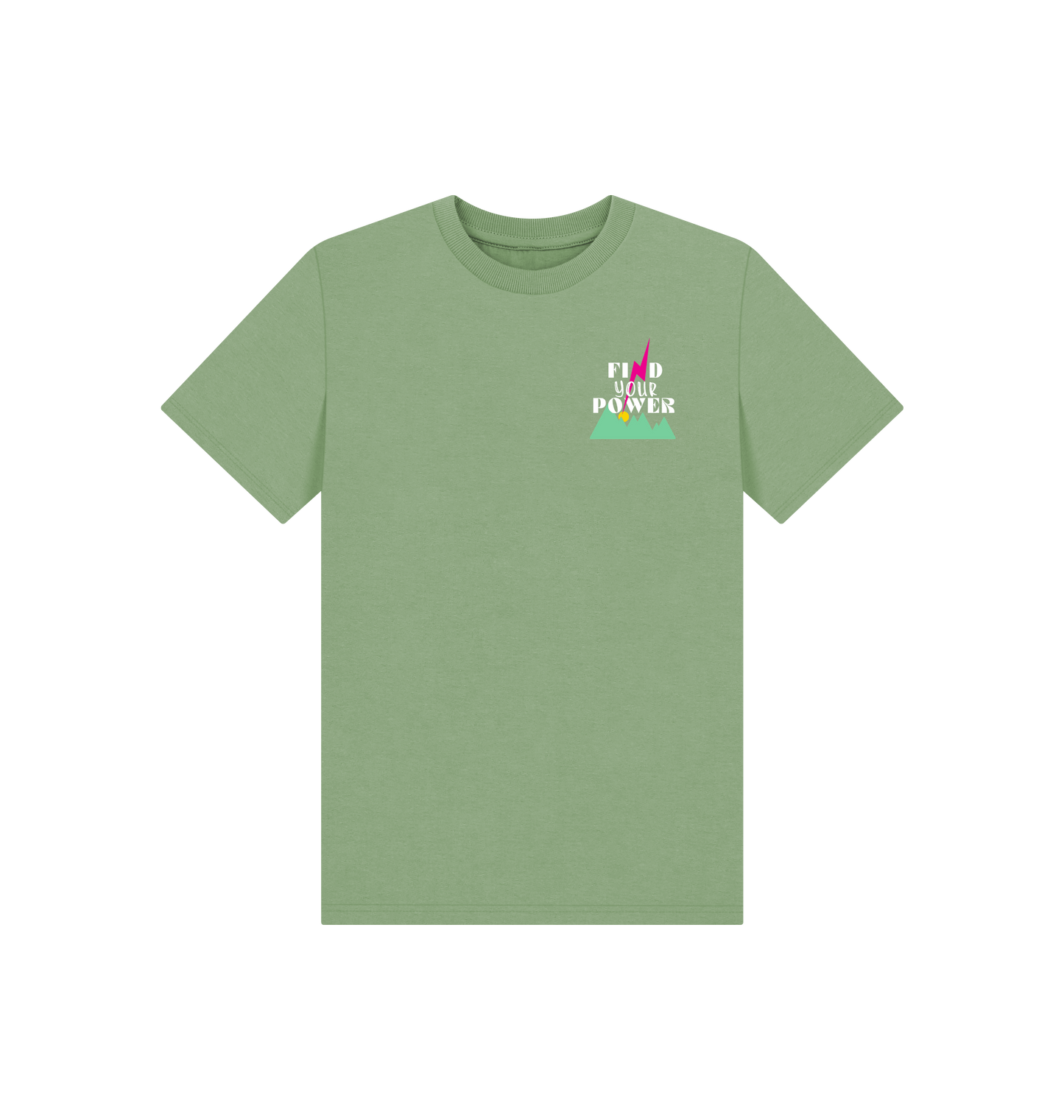 Sage Printed Kids T-Shirt Front