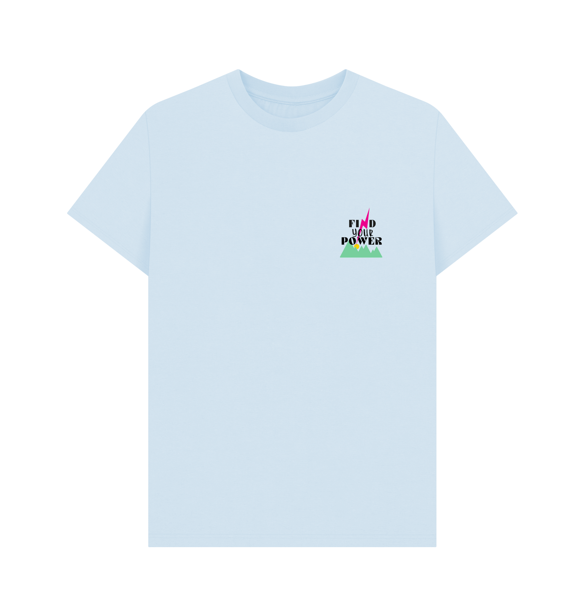 Sky Blue Printed T-shirt Front