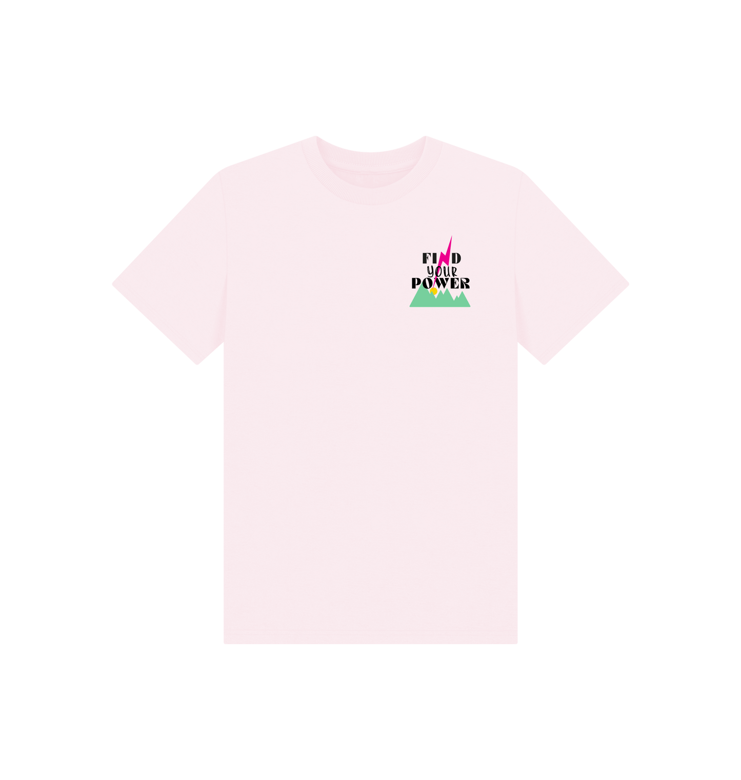 Pink Printed Kids T-Shirt Front