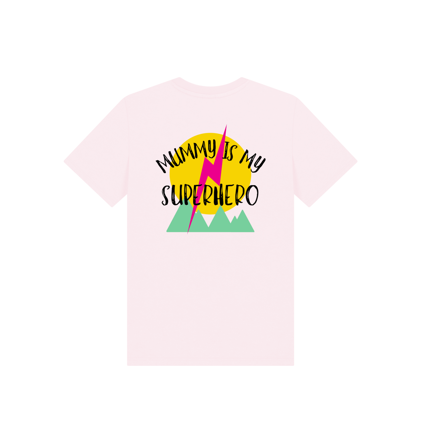 Pink Printed Kids T-Shirt Back