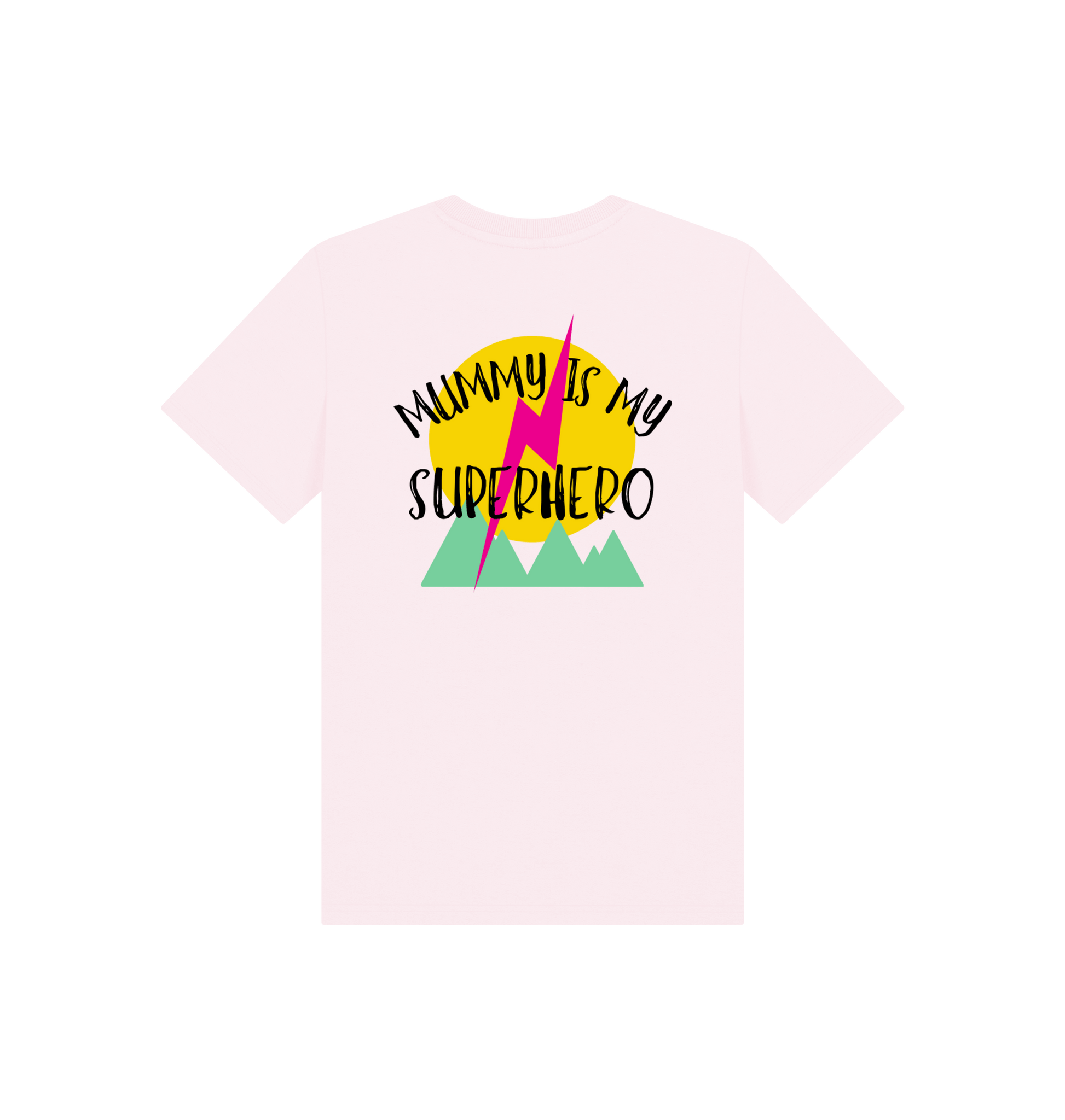 Pink Printed Kids T-Shirt Back