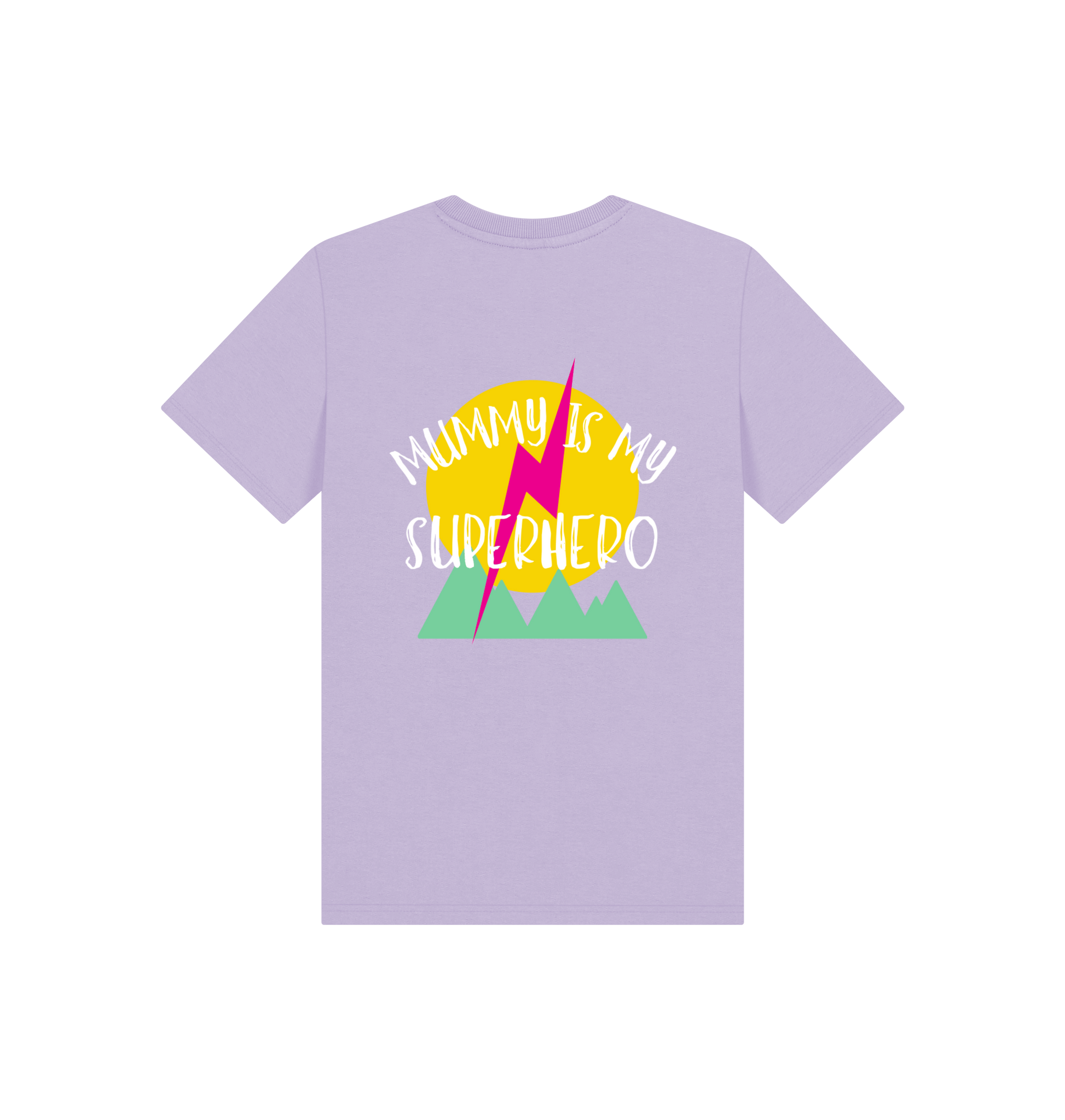 Soft Lilac Printed Kids T-Shirt Back
