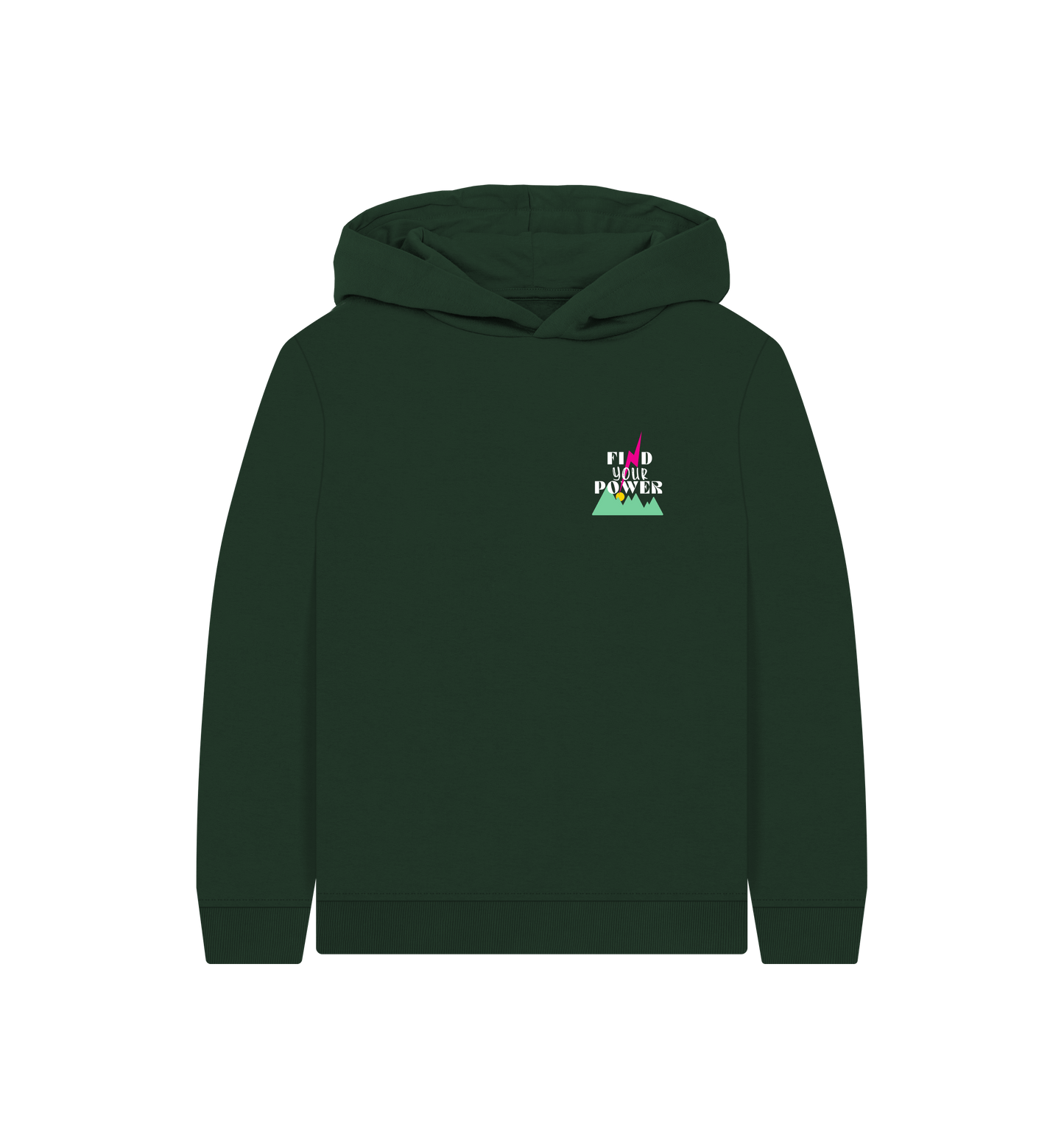 Evergreen Printed Kids Hoodie Front