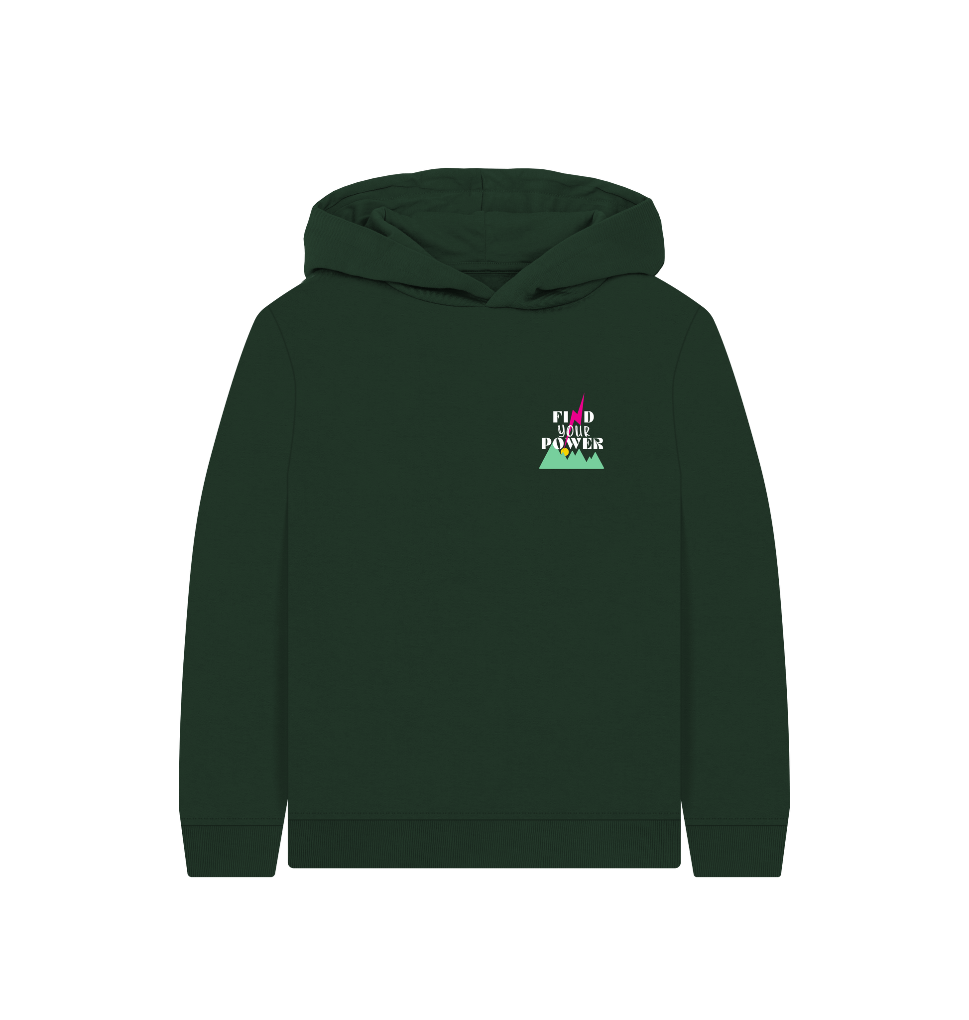 Evergreen Printed Kids Hoodie Front