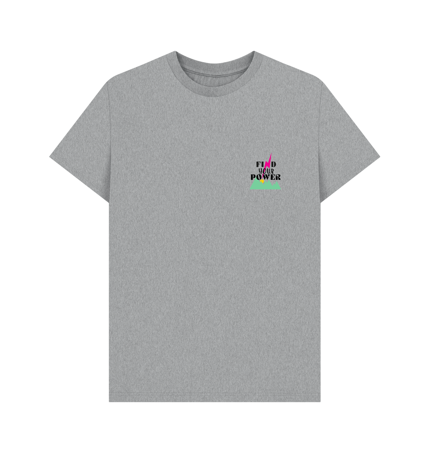 Athletic Grey Printed T-shirt Front