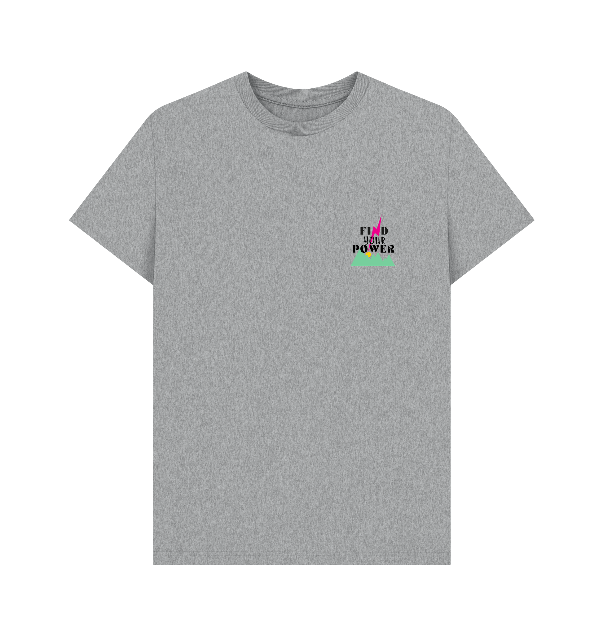 Athletic Grey Printed T-shirt Front