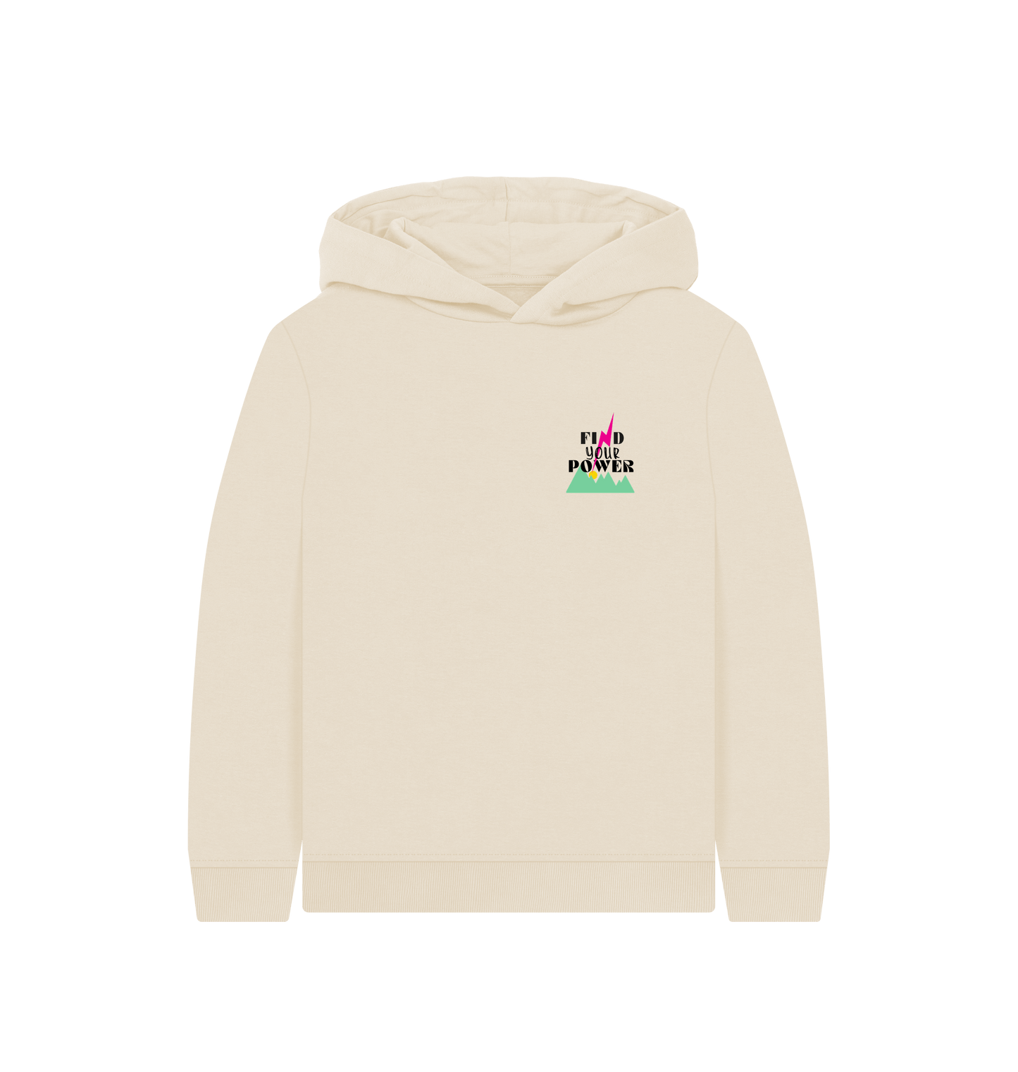 Oat Printed Kids Hoodie Front