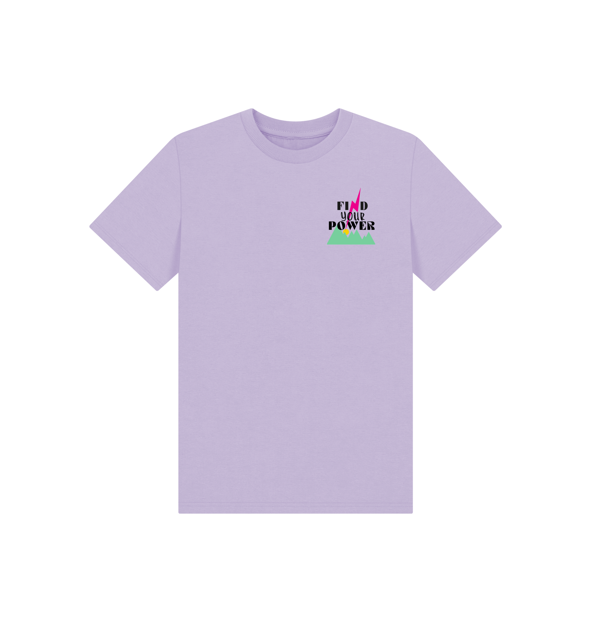 Soft Lilac Printed Kids T-Shirt Front